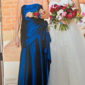 formal strapless floor length dress